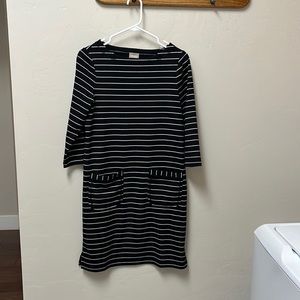 Chicos 3/4 sleeve dress.  Black/white size small